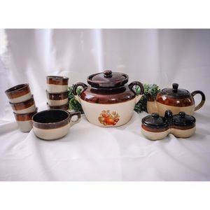 Brown Country Dish Set